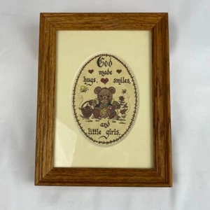 Orsacchiotto con cornice calligrafia creativa bambine - Foto 1 di 5