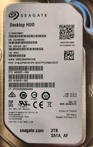 Seagate 2TB ST2000DM001 3.5" SATA AF Desktop HDD - Picture 1 of 4