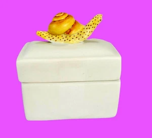 Schnecke Schmuck Ring bedeckt Box von HomArt Biskuitporzellan - MÄNGEL; LESEN - Bild 1 von 10