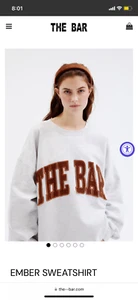 The Bar Limited Edition Ember Varsity Sweatshirt NWT - Picture 1 of 6