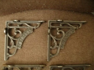 antique style cast iron shelf brackets / pair of st pancras shelving brackets 6L - Picture 1 of 8