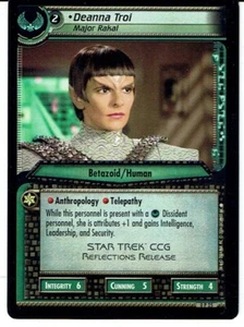 TARJETA PROMOCIONAL STAR TREK CCG 2E 0P25 DEANNA TROI ex - Imagen 1 de 1