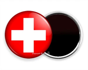 BANDERA DE SUIZA SÍMBOLO DE CRUZ SUIZA HD NEVERA REFRIGERADOR PORTA NOTAS IMÁN - Imagen 1 de 1