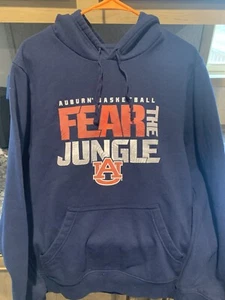 Auburn University Basketball Hoodie Fanatics Brand Mens Size Medium Navy Blue - Picture 1 of 9