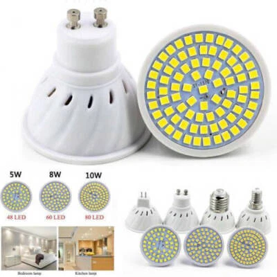 Led Bulb GU10 E27 E14 MR16 5W 8W 10W Grow light Cool/Warm White 240V SMD - Image 1 of 4