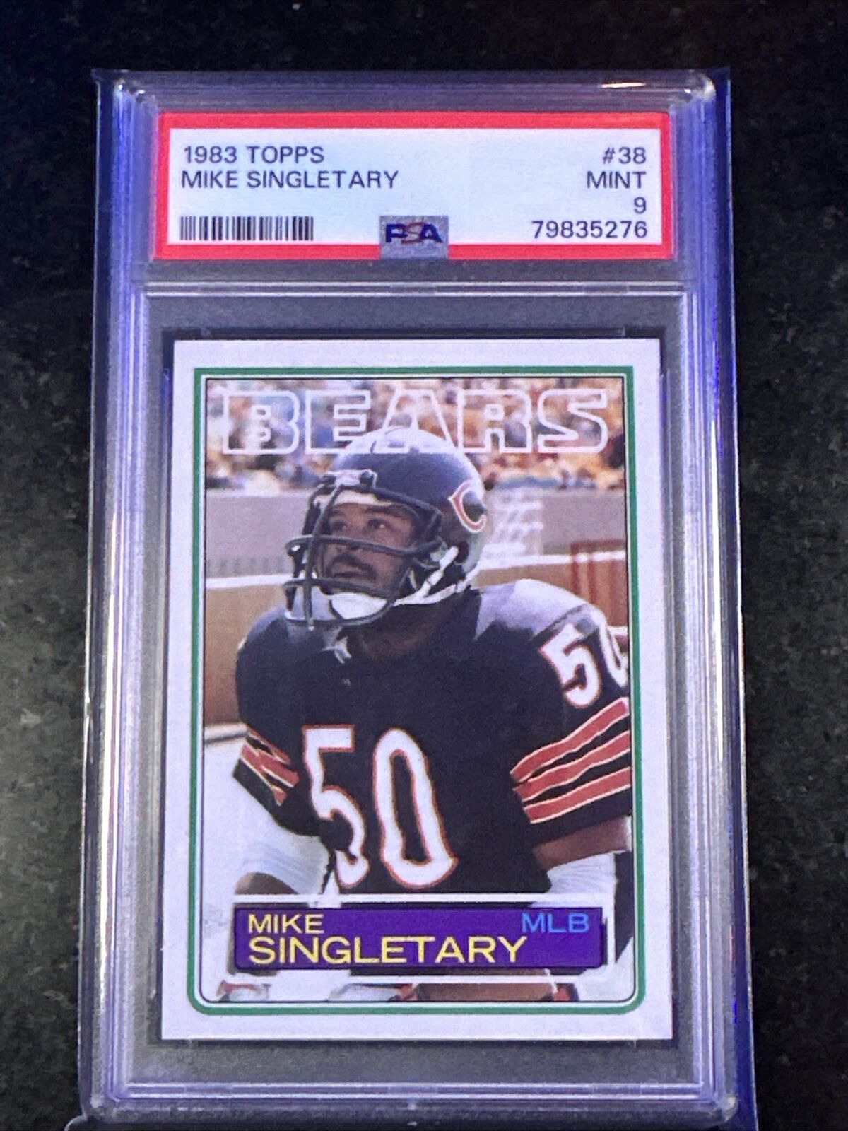 1983 Topps Mike Singletary #38 PSA 9 Mint Rookie Card RC Chicago Bears NFL HOF