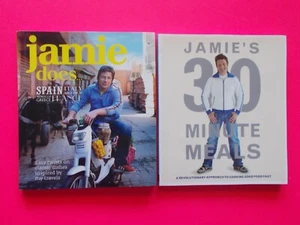 JAMIE DOES SPAIN... & JAMIE'S 30 MINUTE MEALS By JAMIE OLIVER **AS NEW - Picture 1 of 7