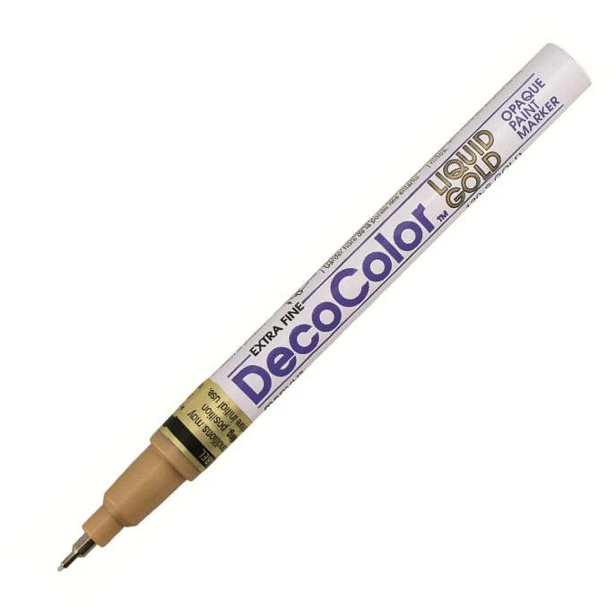 120-GLD Marvy DecoColor Paint Marker, Liquid Gold, Extra Fine, Pack of 1 - Image 1 of 1