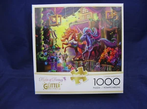BUFFALO GAMES  GLITTER 1000 PIECE JIGSAW PUZZLE - FLIGHTS OF FANTASY - 27" X 20" - Picture 1 of 9