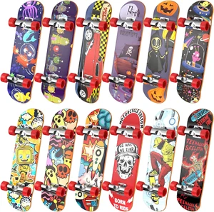 Finger Skateboards for Kids Set of 12, Mini Skateboard Fingerboards 12 Pieces - Picture 1 of 13