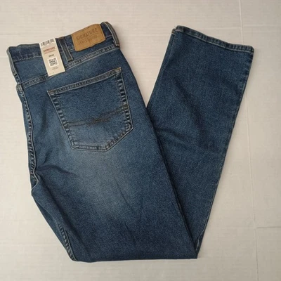 Signature от Levi Strauss & Co. Мужские джинсы Slim Fit 38x30 синие Ultimate Flex - Изображение 1 из 4
