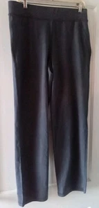 T By Talbots Gray Straight Leg Elastic Waist Pull On Pants Sz M NWOT - Picture 1 of 13