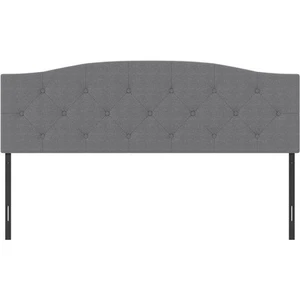 Hillsdale Provence Adjustable Tufted King/Cal King Headboard Glacier Gray Fabric - Picture 1 of 4