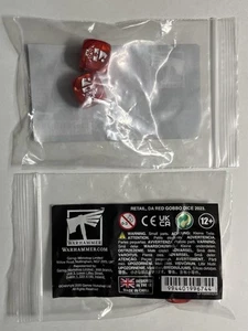 Warhammer 40k Limited Edition Da Red Gobbo Collectible Dice Set (x2) *NEW* - Picture 1 of 1