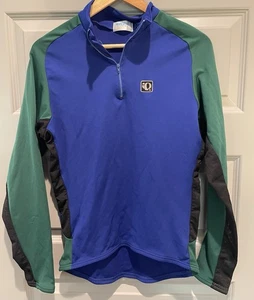 Men's Sz. L PEARL IZUMI Blue Full Zip "Technical Wear" Cycling Jacket Mesh Sides - Picture 1 of 4