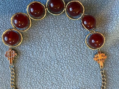 Collar de cuentas rojas grandes Coldwater Creek Foto 1 de 3