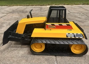Tonka 738 Bulldozer Metal & Plastics 18" Moving Blade, Dirt Mover, Construction - Picture 1 of 4