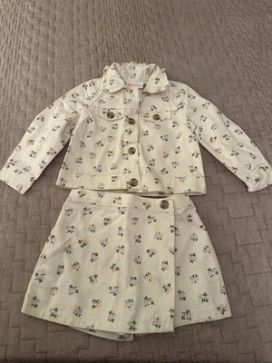 Juego de Skort Jean Floral Toodler Girls Little Lass 18m Foto 1 de 4