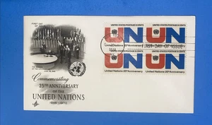 1970  FIRST DAY COVER - 6c -  UNITED NATIONS 25TH ANNIVERSARY - Picture 1 of 2