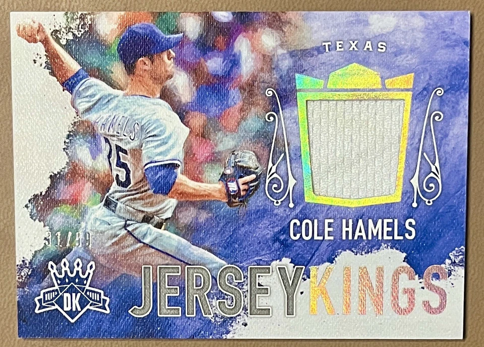 2017 Panini Cole Hamels 钻石国王队球衣纽扣 1/1 费城流浪者队罕见 🔥 — 第 1/2 张图片