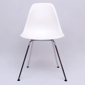 Vintage 2012 Vitra Eames Plastic Side Chair DSX Stuhl weiß Stahl Chrom Vitra 6.Z - Bild 1 von 11