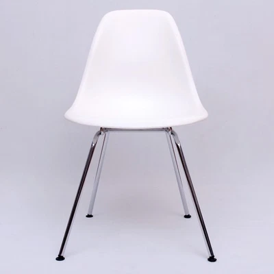 Vintage 2012 Vitra Eames Plastic Side Chair DSX Stuhl weiß Stahl Chrom Vitra 6.Z - Bild 1 von 4
