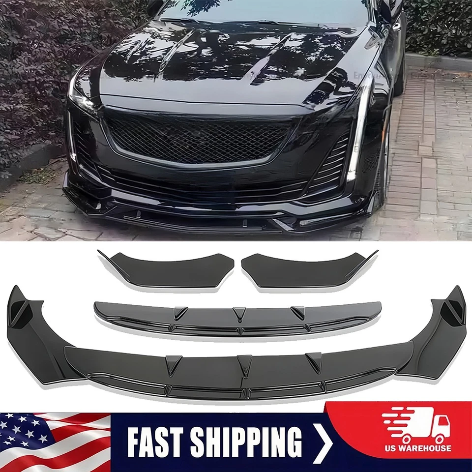 Kit de carrocería de alerón labial de parachoques delantero para Cadillac XT4 XT5 XT6 2020-2024 negro brillante Foto 1 de 4