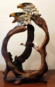 American Bald Eagle Cast Figure 7" Natura all'aperto Natura Cabina Montagna - Foto 1 di 6