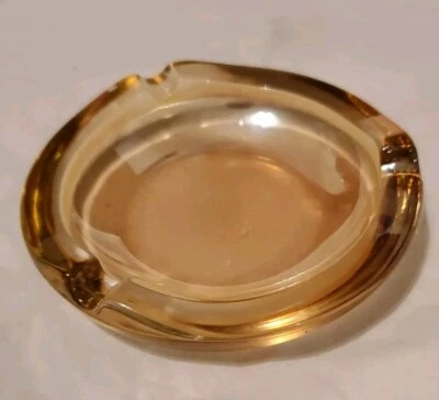 Vidrio de carnaval melocotón iridiscente Astray vintage MCM dorado brillo iridiscente Foto 1 de 4