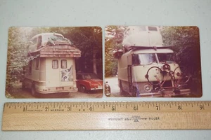 2 Vtg 1980 Photos Weird Custom Rat Rod Van Life Camper Car on Roof Modification - Picture 1 of 4