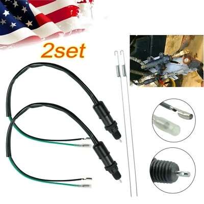 2x Interruptor de luz de freno trasero para motocicleta con resorte universal para Honda Yamaha Foto 1 de 4