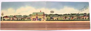 1940s New Haven Courts Springville, Missouri - Panoramic Fold-out Postcard - Picture 1 of 4