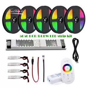 5050 RGB RGBW LED Strip light +RF 2.4G Remote Controller +DC 12V Power Kit - Picture 1 of 14