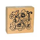PSX Letter N Alphabet Rubber Stamp Decorative Flower Accents Wood Mounted F-1113