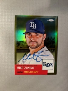 2022 Topps Chrome Platinum #CPA-MZ Mike Zunino Gold Refractor Auto /50 RAYS - Picture 1 of 3