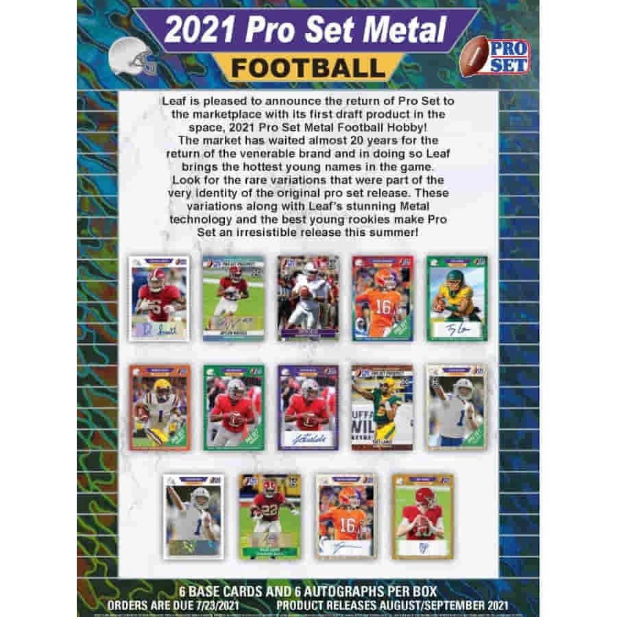 2021 Leaf Pro Set Metal Football Hobby box factory sealed 21LEFPSM - Image 1 of 1