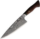 Benchmark Chefs Rose Brown Rosewood Damascus Kitchen Knife 124