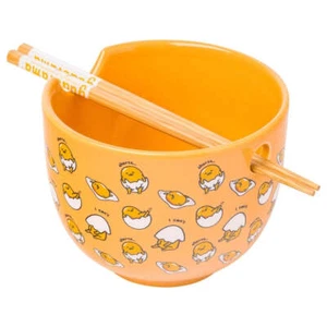 Sanrio Hello Kitty and Friends Gudetama I Can't Lazy Yellow Egg Ceramic Ramen No - Picture 1 of 9