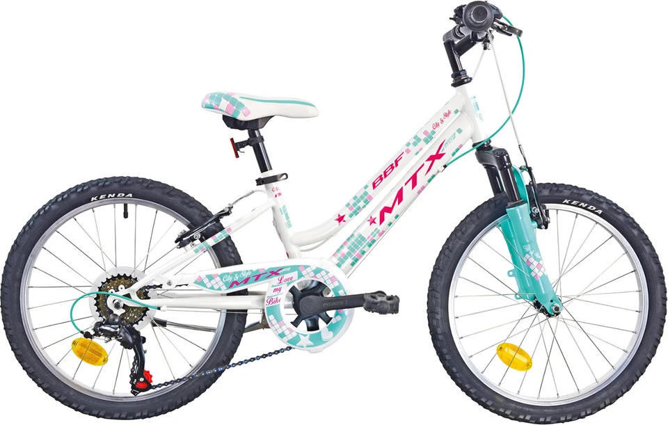 BBF 20 Zoll Mädchen Mountainbike * 6-Gang Shimano *  in weiß + mintgrün - Bild 1 von 1