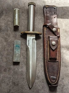 Vietnam Era Randall Made Knives Model 18-7.5 Very Rare w/Original Sheath & Stone - Picture 1 of 8