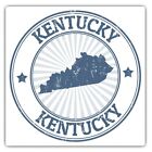 2 x Square Stickers 10 cm - Kentucky USA Map Travel Stamp Cool Gift #4388
