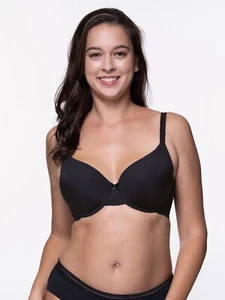 NWT! Dorina Women's Sz 38C Adele Lightly Padded Demi T-Shirt Underwire Bra Black - Picture 1 of 9
