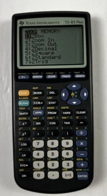 TI-83 Plus Graphing Calculator with Slip Cover Texas Instruments Black Works - Image 1 of 4
