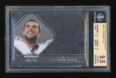 2012 Press Pass Showcase ANDREW LUCK #SC-AL Autograph AUTO RC /299 BGS 9.5/10 - Image 1 of 4