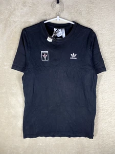 adidas Casual T-Shirts Top Size S Mens Black Logo Short Sleeve Sports - Picture 1 of 12
