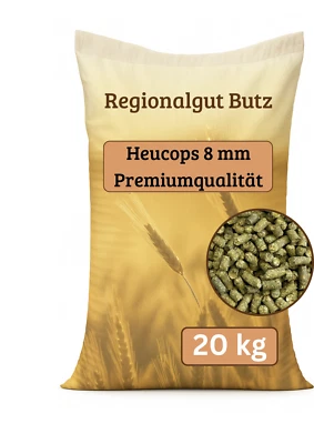 Heupellets | Heucobs 20 kg leicht auflösend aus Wiesenheu - Ideal für Pferde - Bild 1 von 4