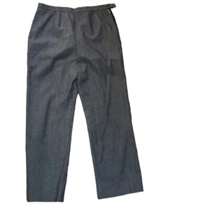 Italienische Damenhose Wolle Baumwollmischung Grau Seitenreißverschluss Metallic Gr. 48 33x30 - Bild 1 von 9