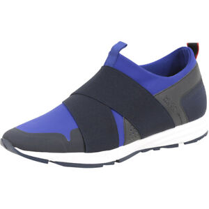 Hugo Boss Men's Hybrid Medium Blue Slip-On Running Sneakers Shoes Sz: 10