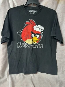 Vintage Angry Birds Black Crew T Shirt Size 2XLarge - Picture 1 of 6
