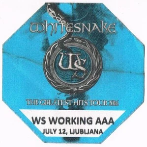 WHITESNAKE 12.07.2016. LJUBLJANA SLOVENIA - WS WORKING AAA - BACKSTAGE PASS - Picture 1 of 1